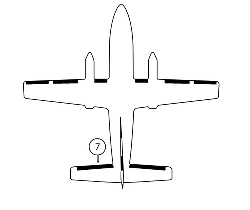 GOODRICH P29S5D5158-13 FASTboot® Embraer 110P1/P2 LH Horizontal Stabilizer De-Ice Boot