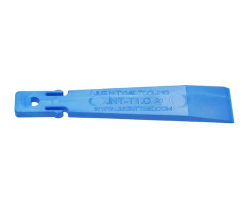 Jus N Tyme JNT-T1.0A Blue 5" Single Edge (1") Acrylic Plastic Sealant Scraper Tip