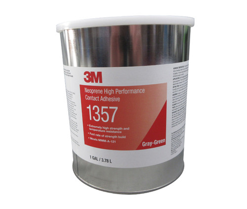 3M™ 021200-19894 Scotch-Weld™ 1357 Gray-Green Neoprene High-Performance Contact Adhesive - 3.78 Liter (Gallon) Can