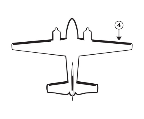 GOODRICH P25S7D5057-12 FASTboot® Raytheon Beechcraft C60 RH Wing De-Ice Boot