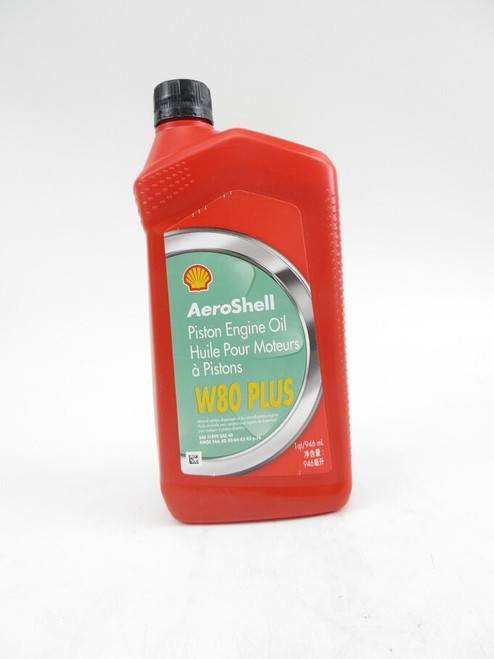 AeroShell™ Oil W80+ SAE Grade 40 Ashless Dispersant Aircraft Piston Engine Oil - Quart Bottle