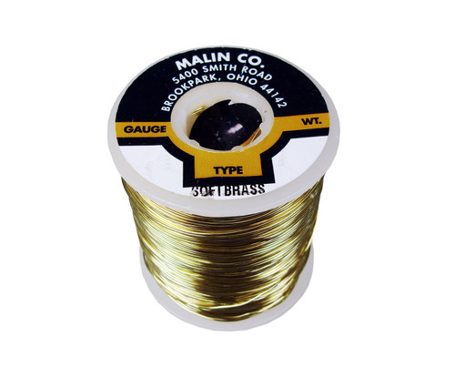 Malin 26-0253-001S CDA 260 Soft Brass 0.0253" #22 ASTM B134 Spec Breakaway Wire (1 lb Roll)