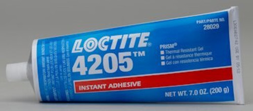 Henkel 28029 LOCTITE® 4205™ PRISM® Instant Adhesive Thermal Resistant Gel - 200 Gram (7 oz) Tube