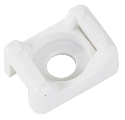 HellermannTyton CTM310M4 White T50 #10 Screw Mounting Base - 100/Pack