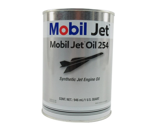 Mobil™ Jet™ Oil 254 Brown Synthetic Jet Engine Oil - Quart Can Mobil™ Jet™ Oil 254 Brown Synthetic Jet Engine Oil - Quart Can