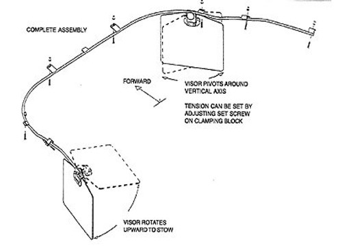 Rosen RGIV-300-1 Gulfstream G-IV Savannah Monorail FAA-STC'd Complete Sunvisor System Kit