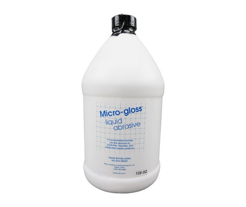 Micro-Gloss® 3MG128 White Liquid Abrasive Type 1 Plastic Window Cleaner & Polish - Gallon Jug