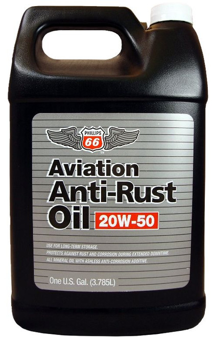 Phillips 66® Aviation 20W-50 Aviation Anti-Rust Oil - Gallon Jug Phillips 66® Aviation 20W-50 Aviation Anti-Rust Oil - Gallon Jug