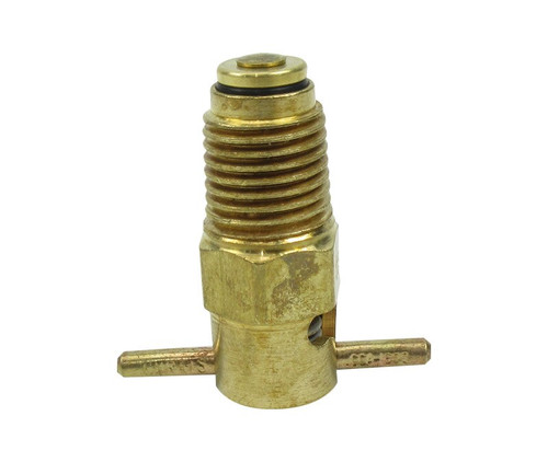 Curtis CCA-1600 Brass 1/4" NPT x .945 Long Push to Open/Turn to Lock Pipe Thread Fuel Drain Valve