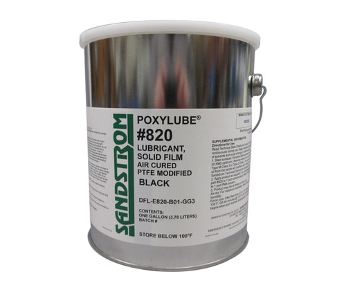 Sandstrom Poxylube® #820 Black PTFE Modified Air Dry Film Lubricant - Gallon Can Sandstrom Poxylube® #820 Black PTFE Modified Air Dry Film Lubricant - Gallon Can