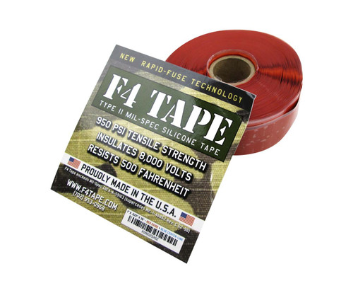 Harbor Products F4 Red Self-Fusing Silicone Tape - 1" Wide x .020" Thick x 36' Long Roll