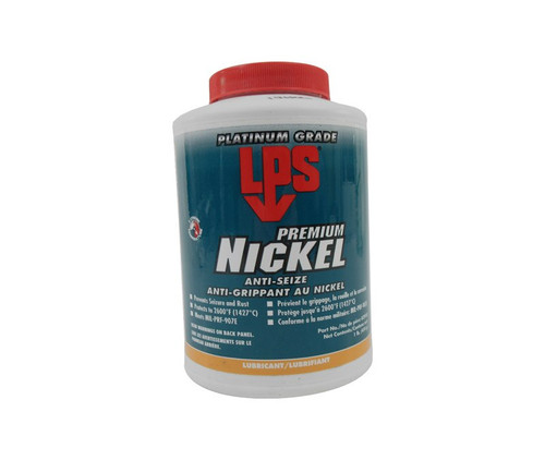 LPS® 03910 Silver/Gray Nickel Anti-Seize Paste - 1 lb Brush-Top Jar