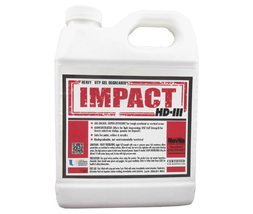 Nuvite® IMPACT HD-III Gel-Based Biodegradable Aircraft Heavy-Duty Degreaser & Cleaner - Quart Bottle