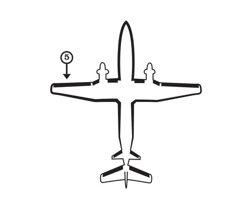 GOODRICH P29S7D5137-55 FASTboot® Raytheon Beechcraft 1900C & 1900D LH Break - Tip De-Ice Boot