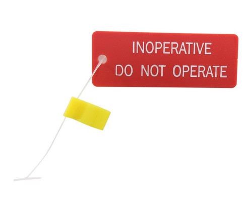 Paco Plastics S4933959-533 FAA-PMA Yellow "INOPERATIVE" Tag Circuit Breaker Lockout Ring Paco Plastics S4933959-533 FAA-PMA Yellow "INOPERATIVE" Tag Circuit Breaker Lockout Ring