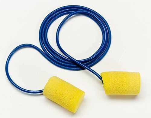 3M™ 080529-11024 E-A-R™ Classic™ 311-1106 Yellow/Blue Small Size Corded Earplugs - 200 Pair/Box