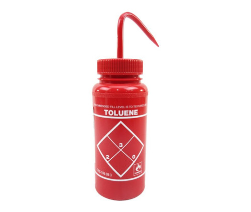 Bel-Art F11646-0628 "Toluene" Safety-Labeled 500 mL (16 fl oz) Wash Bottle Bel-Art F11646-0628 "Toluene" Safety-Labeled 500 mL (16 fl oz) Wash Bottle