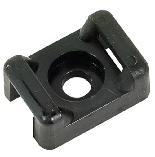 HellermannTyton CTM-1-0 Cable Tie Mount - Black - #8 Screw - 18lb - 100/Pack