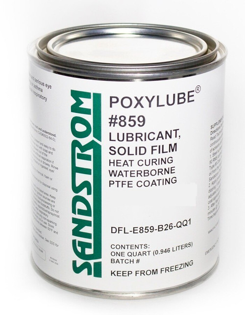 Sandstrom Poxylube® #859 Olive Drab Green PTFE Heat Cure Dry Film Lubricant - Quart Can