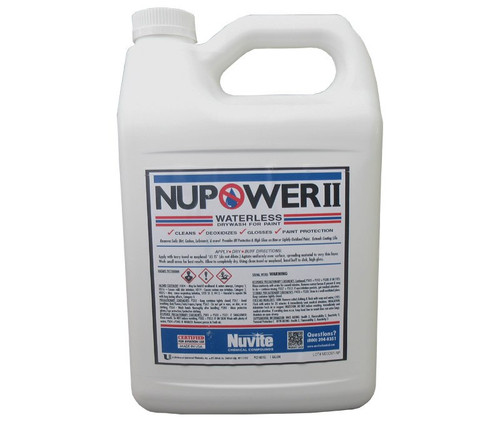 Nuvite PC21901 NuPower II Waterless Cleaning Aircraft Dry Wash/Polish Paint Protectant - Gallon Bottle