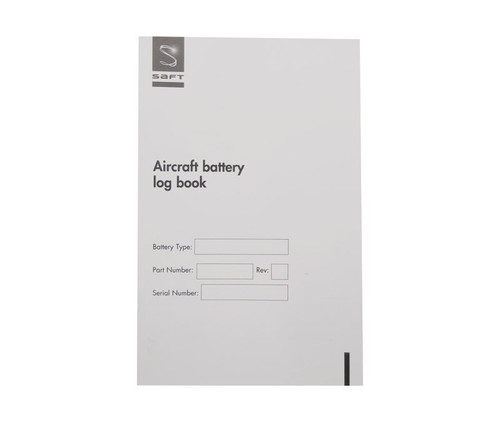 SAFT 016493-000 Ni-Cad Aircraft Battery Logbook