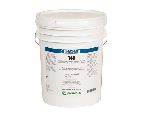 MAGNAFLUX® 01-0130-75 MAGNAGLO® 14A Wet Method Fluorescent Magnetic Particles - 20 lb Pail