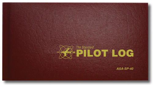 Aviation Supplies & Academics ASA-SP-40 Burgundy The Standard™ Hardcover Standard Pilot Log Book