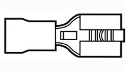 TE Connectivity 640905-1 FASTON Quick Disconnect Terminal - AWG 16-14 - Insulation Max 4.32mm - 50/Pack