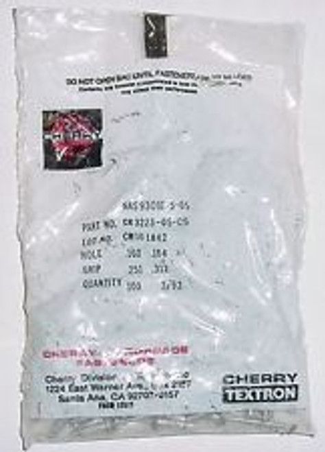 CherryMAX® CR3242-5-02 100° Flush Head Locked Spindle (Oversize) Blind Rivet - 100/Pack
