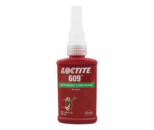 Henkel LOCTITE® 609™ Green High-Strength Press Fit Retaining Compound - 50 mL (1.69 oz) Bottle