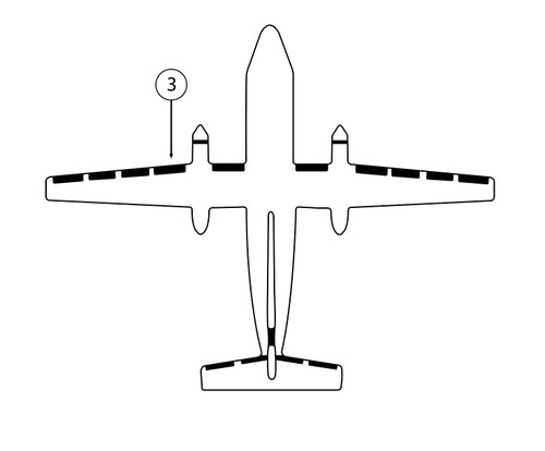 GOODRICH P29S7D5152-29 FASTboot® DeHavilland DHC-8 LH Inboard Wing De-Ice Boot