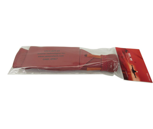 Sesame Technologies KPC3-825-65 Red Single Layer Kevlar® Flame-Retardant Pitot Cover with 2" x 12" Streamer Flag