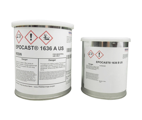 HUNTSMAN® EPOCAST® 1636-A/B Gray BMS 5-28 Type 6 Rev. AN Spec High-Temperature Potting Compound - Quart Kit