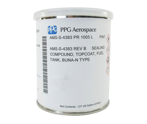 PPG Aerospace® PR-1005-L Buna-N Red AMS-S-4383B Spec Aircraft Integral Fuel Tank Slosh Coating - Pint Can