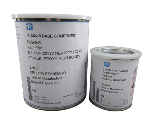 PPG® DeSoto® 513X419 Yellow MIL-PRF-23377 Type I Class C2 Spec Military Epoxy Polyamide Primer - Gallon Kit