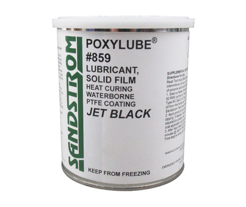 Sandstrom Poxylube® #859 Jet Black Waterborne PTFE Heat Cure Dry Film Lubricant - Quart Can Sandstrom Poxylube® #859 Jet Black Waterborne PTFE Heat Cure Dry Film Lubricant - Quart Can