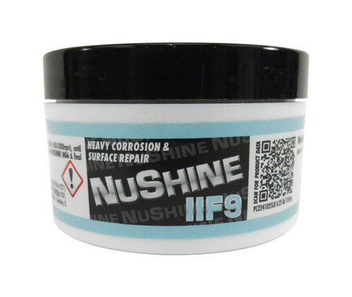 Nuvite® Nushine II® Grade F9 Heavy Corrosion, Scratches & Pitting Reducing Metal Polishing Compound - 1/4 lb Jar