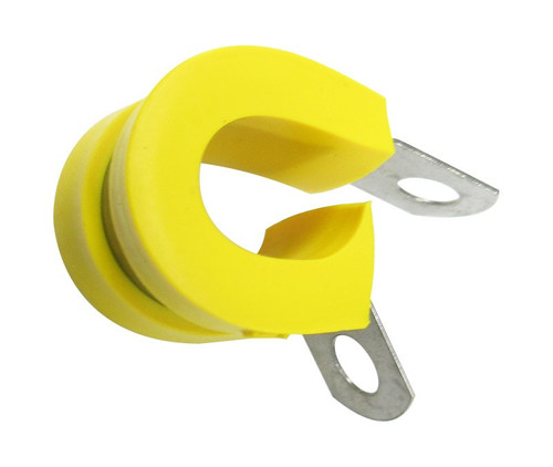 Military Specification M85052/1-7 Crescent Steel Yellow Nitrile Rubber Clamp, Loop