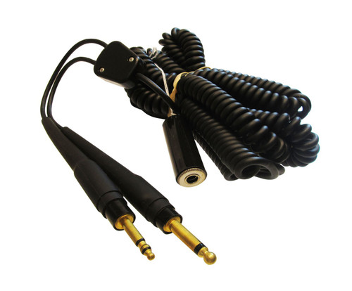 David Clark 18253G-11 Black 26' Coil Cord "Y"-Type Adapter Cable Converts Fixed Wing M642/5-1(PJ068) & M642/4-1(PJ055) to (SC-838) Connector