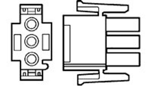 TE Connectivity 350766-1 3 Position Pin Connector - 100/Pack