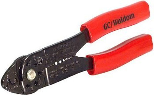 GC™ Waldom Electronics W-HT-1919 Red Handle 24-14 AWG Econo Crimp Strips Cuts Hand Tool