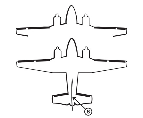 GOODRICH 23S2014-10-1 Raytheon Beechcraft 65, A65, 70, B90, C90 & E90 Vertical Fin De-Ice Boot