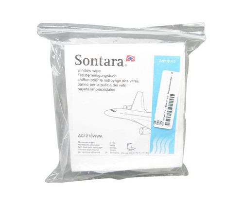 Sontara® AC 1213 White 12" x 12" Aerospace Grade Wipe - 50 Wipe/Bag