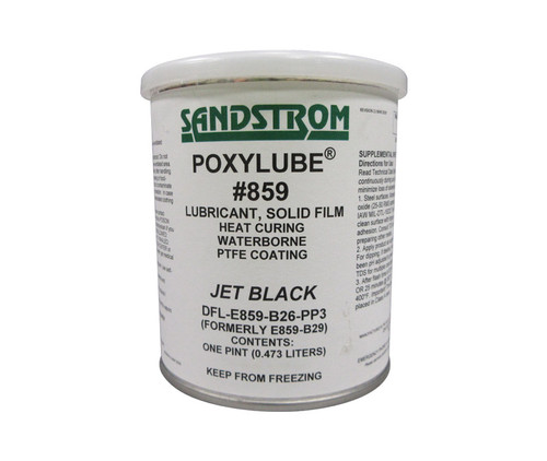 Sandstrom Poxylube® #859 Jet Black Waterborne PTFE Heat Cure Dry Film Lubricant - Pint Can Sandstrom Poxylube® #859 Jet Black Waterborne PTFE Heat Cure Dry Film Lubricant - Pint Can
