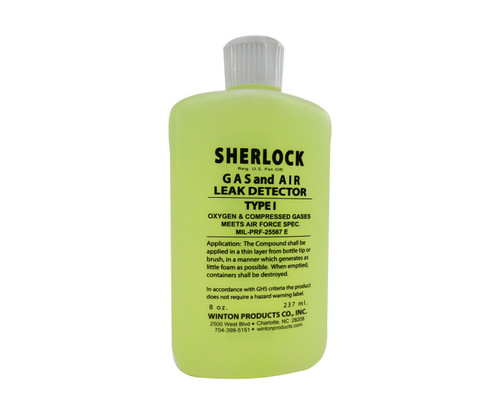 Sherlock T1-8S Type I Oxygen & Compressed Gas Leak Detector - 8 oz