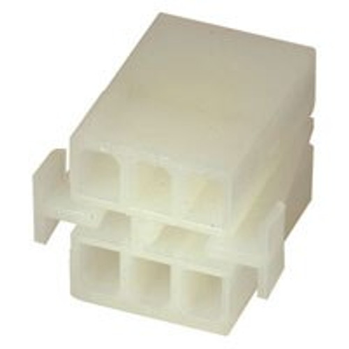TE Connectivity 1-480270-0 Natural Connector Housing PL 6 POS 4.95mm ST Cable Mount - 5/Pack