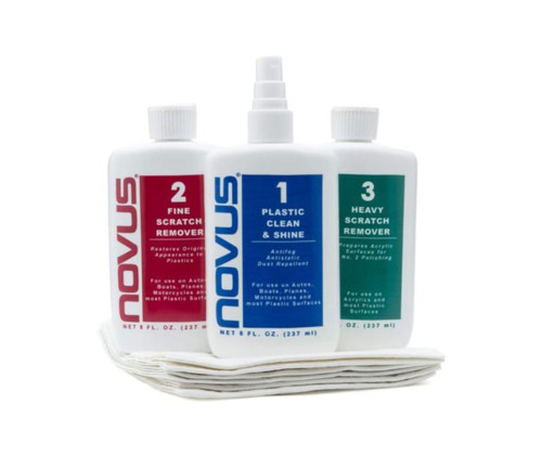 Novus 7100 Plastic Cleaner, Polisher, and Scratch Remover Kit