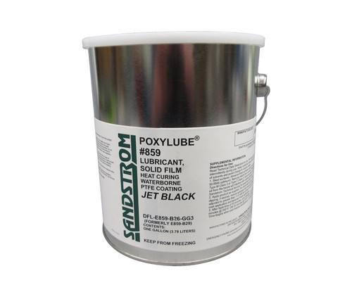 Sandstrom Poxylube® #859 Jet Black Waterborne PTFE Heat Cure Dry Film Lubricant - Gallon Can