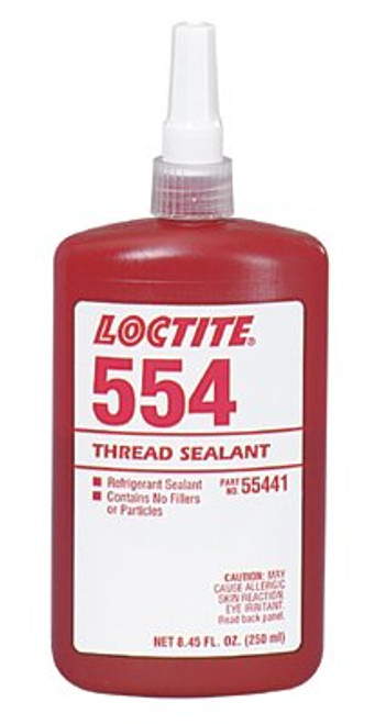 Henkel 25882 LOCTITE® 554™ Red Thread Sealant - 250 mL (8.45 oz) Bottle