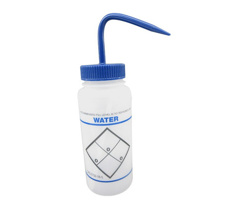 Bel-Art F11646-0621 "Water" Safety-Labeled 500 mL (16 fl oz) Wash Bottle Bel-Art F11646-0621 "Water" Safety-Labeled 500 mL (16 fl oz) Wash Bottle
